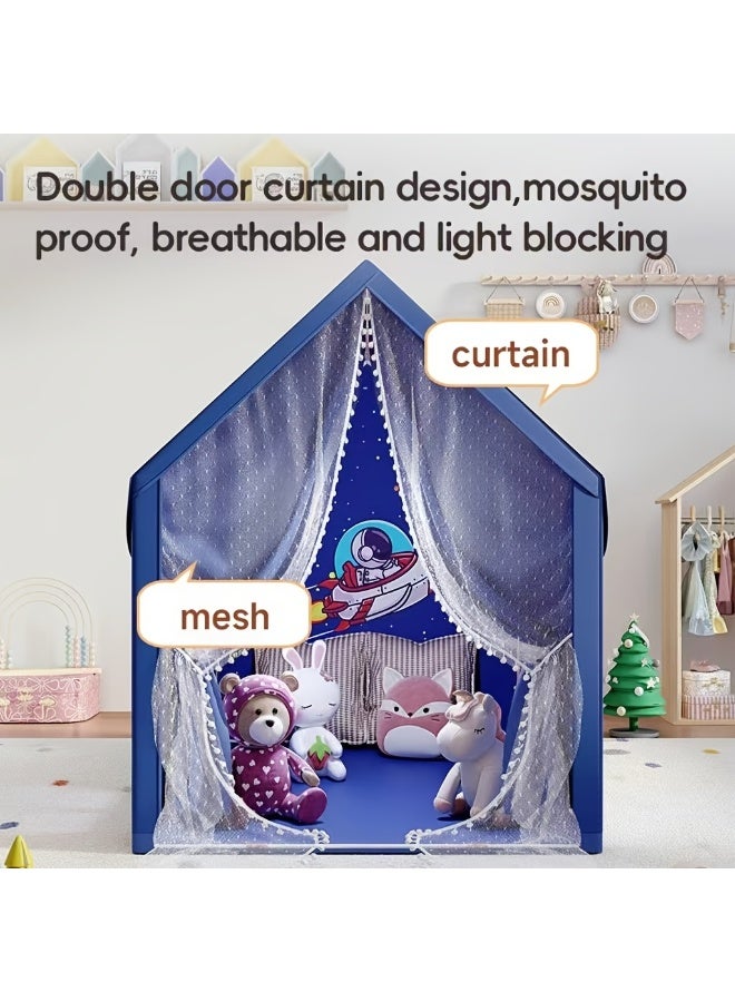 Jubilin Kids Play Tent House, Extra Large Playhouse Tent Indoor & Outdoor, Play House Kids Tent Castle, Princess Castle Tent for Boys & Girls, Play Cottage Toys Gift (Rocket Spaceship) - Image 3